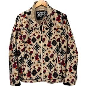 Panhandle Slim Women's Floral Utility Jacket - Cream and Red